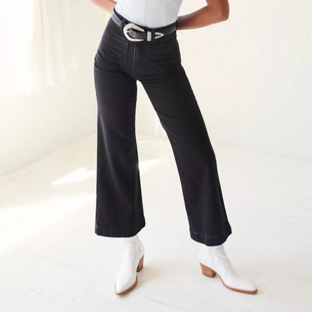 Rollas distressed black sailor jeans size 26